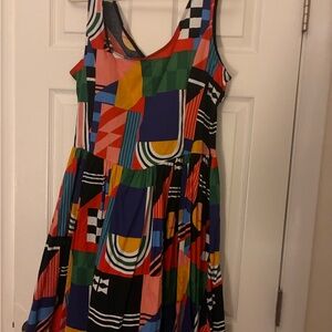 NWT Nooworks Colorful Geometric Pattern Dress